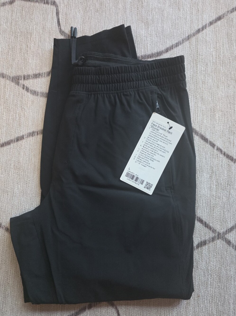 Lululemon Men's Pace Breaker Pant- Shorter Size L